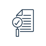 Illustration d'un document de mariage avec loupe analysant les préparatifs déjà accomplis.
